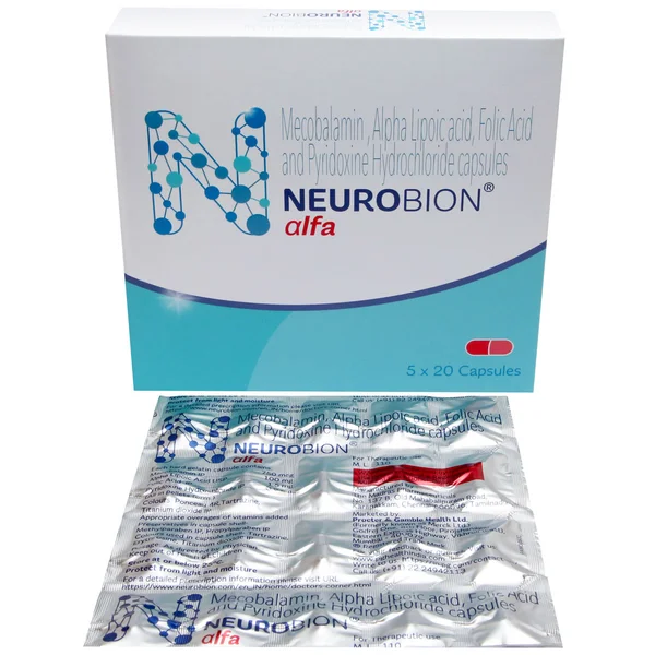 Neurobion Alfa Capsules 20's, Pack of 20 CapsuleS