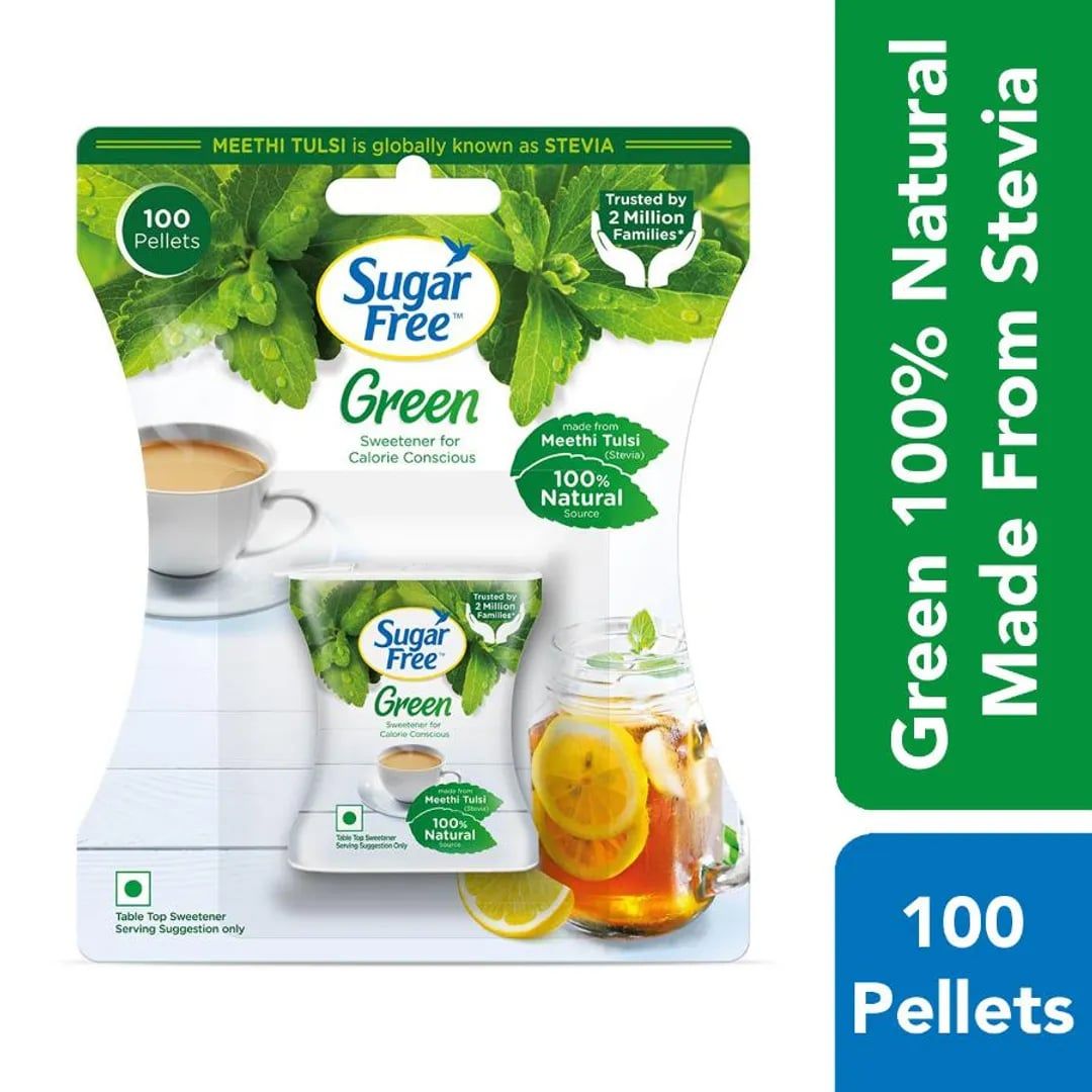 Sugar Free Green Stevia Low Calorie Sweetener, 100 Pellets Price, Uses