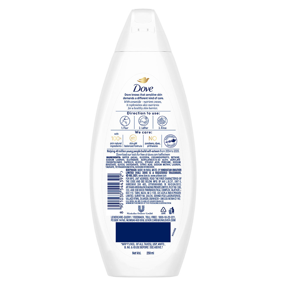 Dove Advanced Sensitive Care Body Wash, 250 ml, Pack of 1 Dove Advanced Sensitive Care Body Wash, 250 ml, Pack of 1