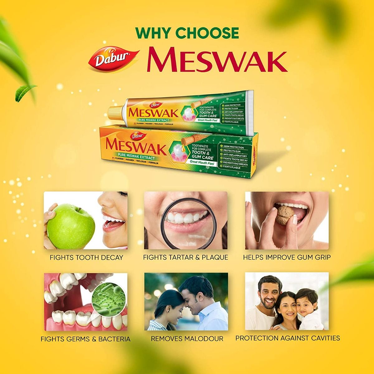 Dabur Meswak Complete Tooth & Gum Care Toothpaste, 45 gm Price, Uses, Side Effects, Composition