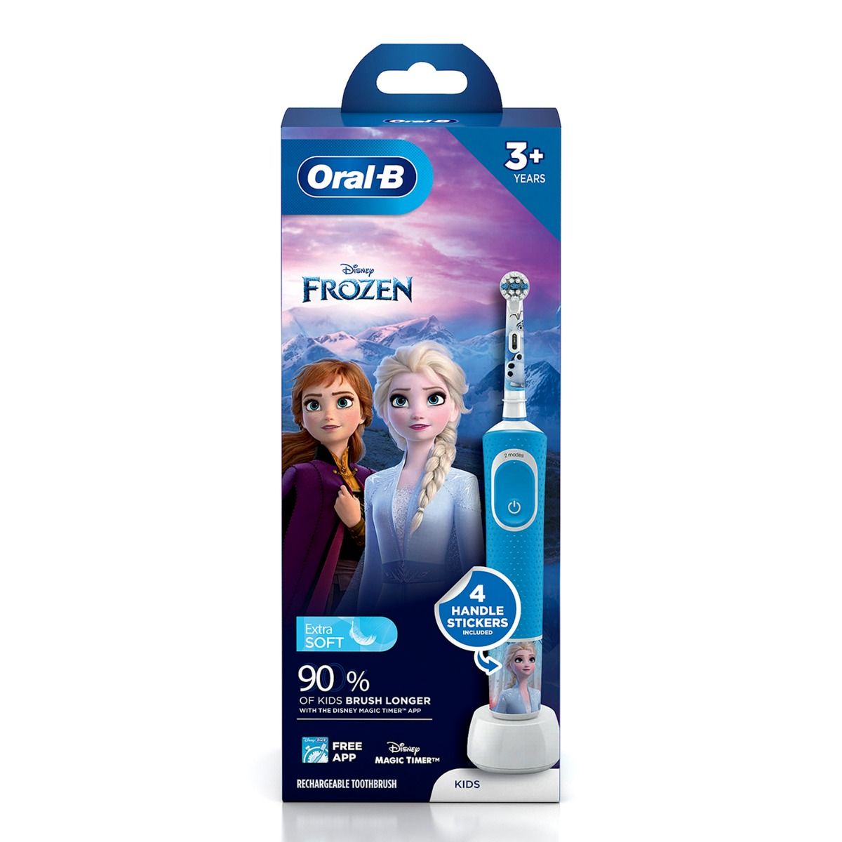 Buy Oral-B Kids Disney Frozen Extra Soft Electric Rechargeable Toothbrush for Ages 3+, 1 Count Online