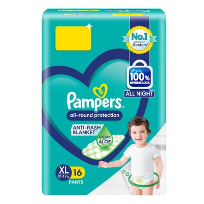 Pampers All-Round Protection Diaper Pants XL, 16 Count, Pack of 1