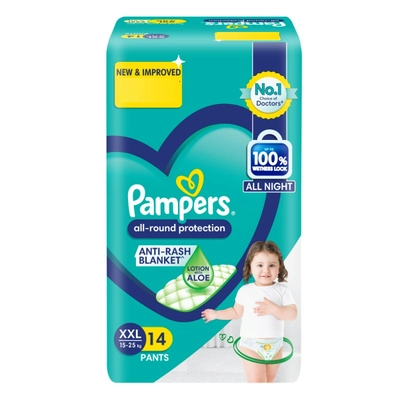 Pampers All-Round Protection Diaper Pants XXL, 14 Count, Pack of 1