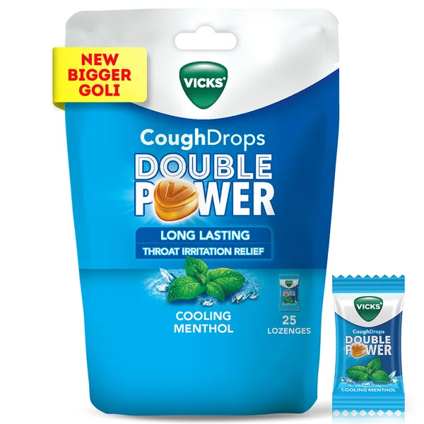 Vicks Cough Drops Menthol 25 Lozenges | For Fast Relief From Throat Irritation & Cough