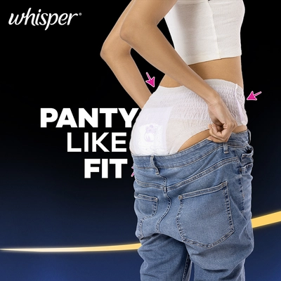 Whisper Super Absorbent Period Panty Medium-Large, 6 Count, Pack of 1