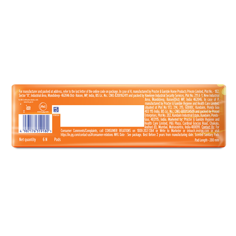 Whisper Choice Wings Sanitary Pads XL, 6 Count, Pack of 1 Whisper Choice Wings Sanitary Pads XL, 6 Count, Pack of 1