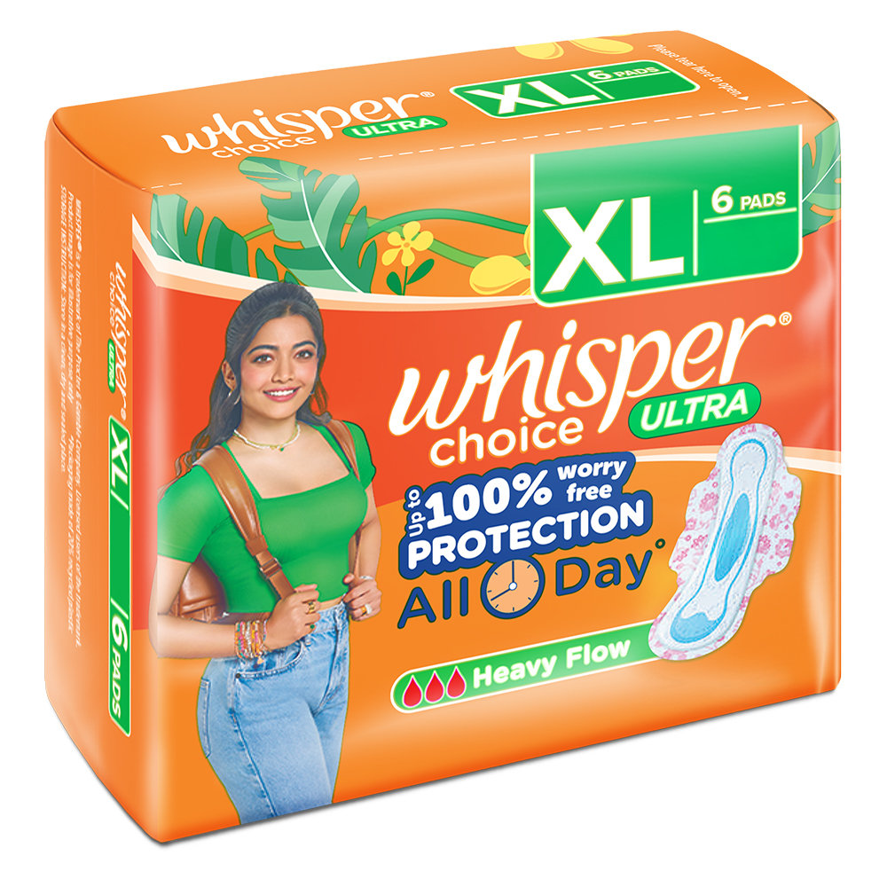 Whisper Choice Ultra Wings Sanitary Pads XL, 6 Count, Pack of 1 Whisper Choice Ultra Wings Sanitary Pads XL, 6 Count, Pack of 1