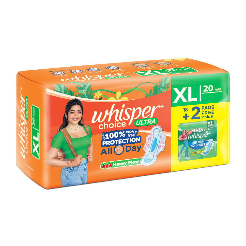 Whisper Choice Ultra Wings Sanitary Pads XL, 20 Count, Pack of 1 Whisper Choice Ultra Wings Sanitary Pads XL, 20 Count, Pack of 1