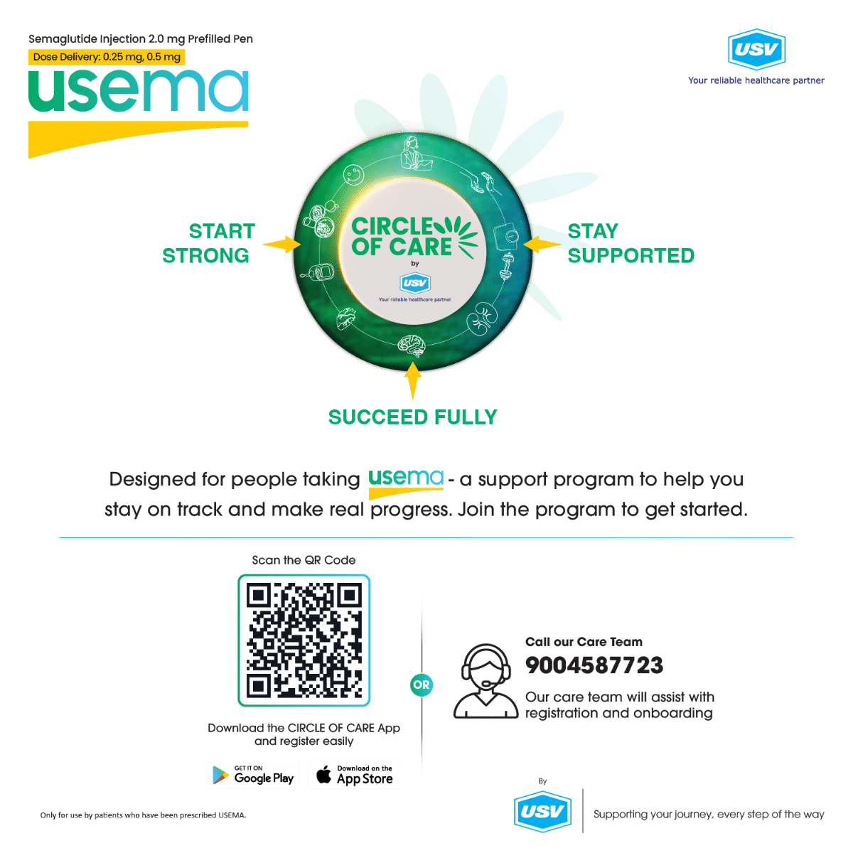 Buy Usema 1mg (4mg/3ml) Prefilled Pen Injection 1's online | Uses, Side ...