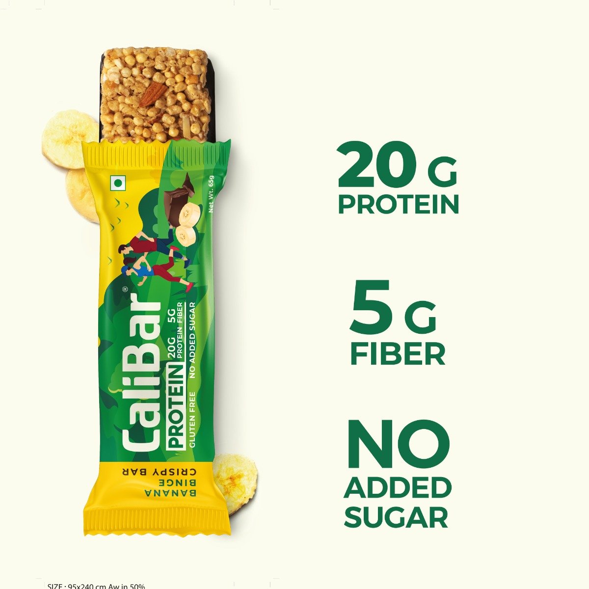 CaliBar 20g Protein 5-BAR Variety Pack | No Added Sugar, 5x65 gm, Pack of 1 CaliBar 20g Protein 5-BAR Variety Pack | No Added Sugar, 5x65 gm, Pack of 1