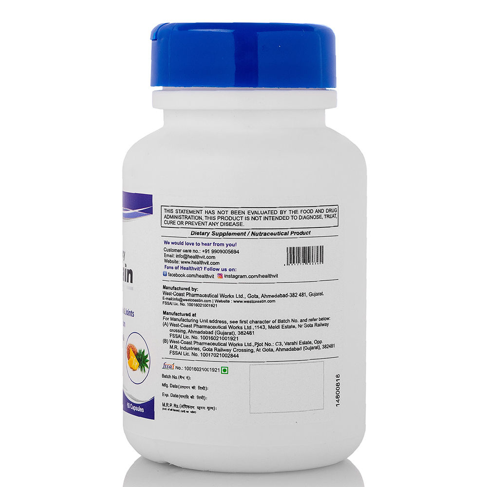 Healthvit High Potency Bromelain 3000 GDU, 60 Capsules Price, Uses