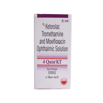 4 Quin KT Eye Drops 5 ml, Pack of 1 Eye Drops