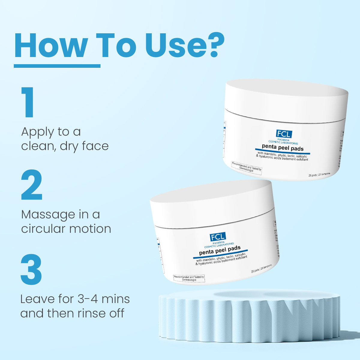 Fixderma Penta Peel Pads, 25 count, Pack of 1 Fixderma Penta Peel Pads, 25 count, Pack of 1