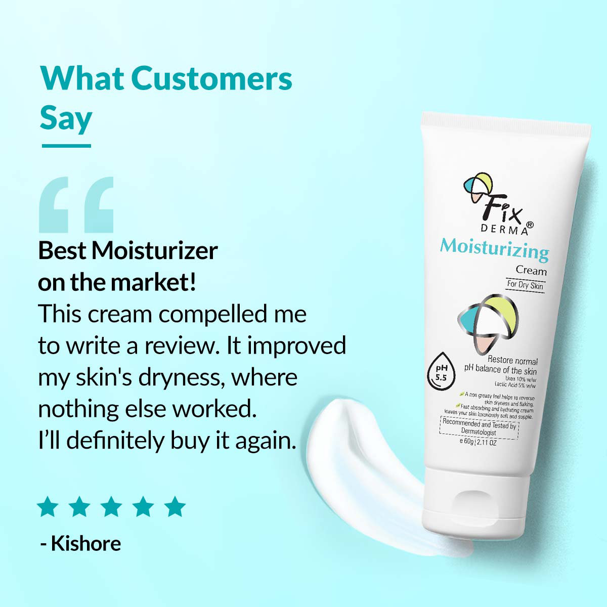 Fixderma Moisturising Cream, 60 gm, Pack of 1 Fixderma Moisturising Cream, 60 gm, Pack of 1