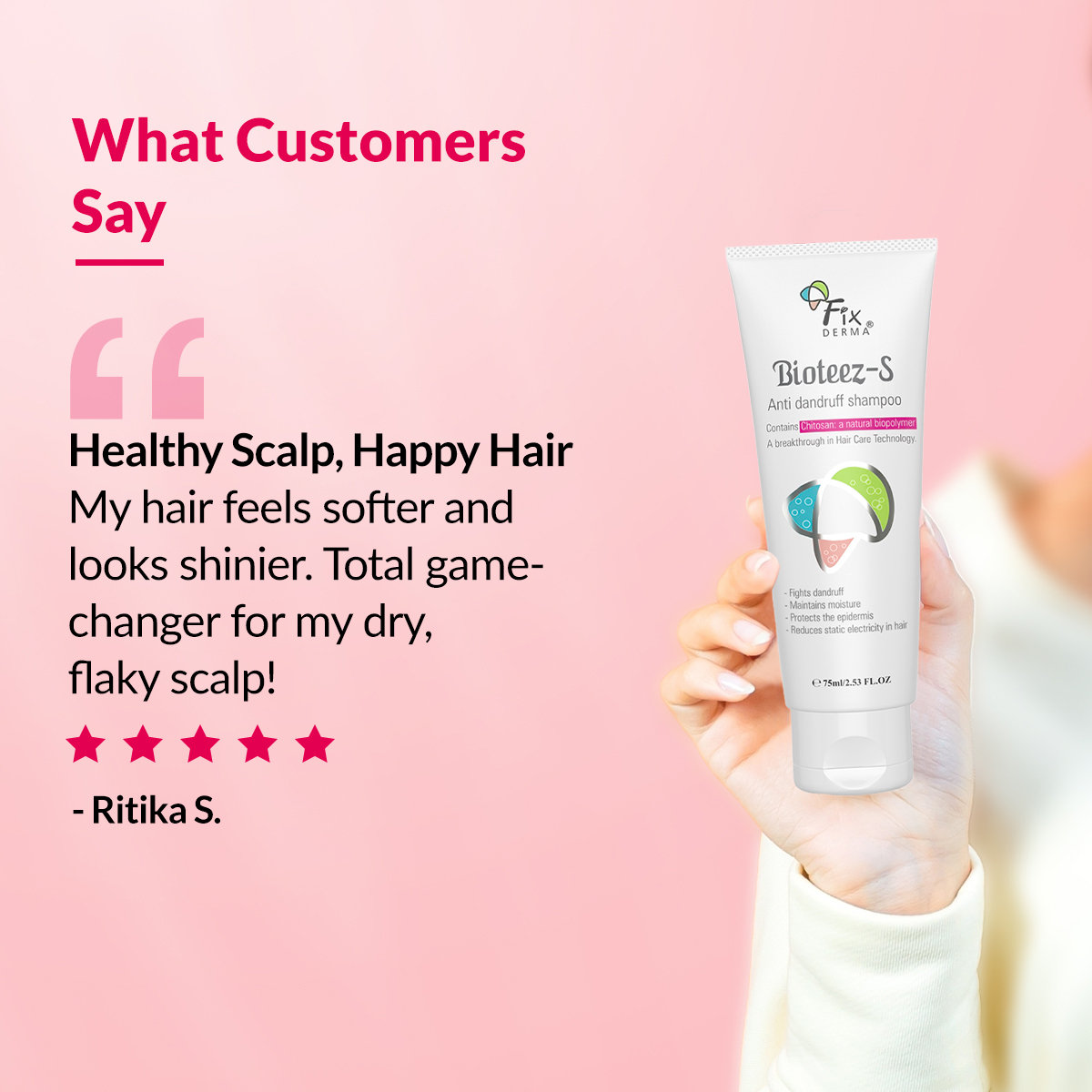 Fixderma Bioteez-S Shampoo, 75 ml, Pack of 1 Fixderma Bioteez-S Shampoo, 75 ml, Pack of 1