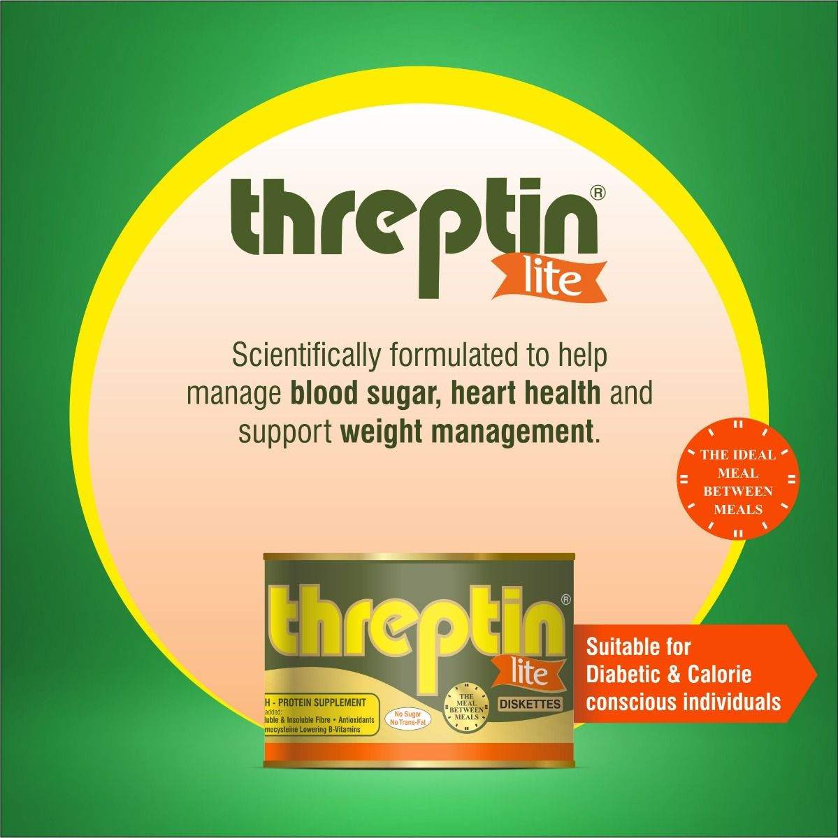 Threptin Lite High Protein Supplement Diskette 275 Gm Price Uses Side