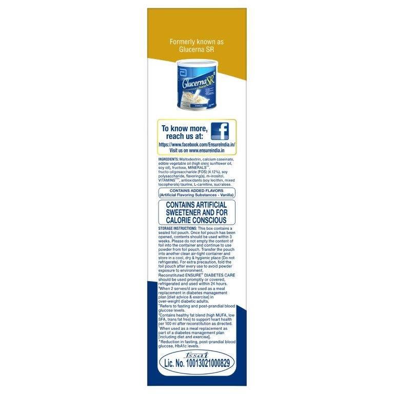 Ensure Diabetes Care Vanilla Delight Flavour Powder for Adults, 400 gm