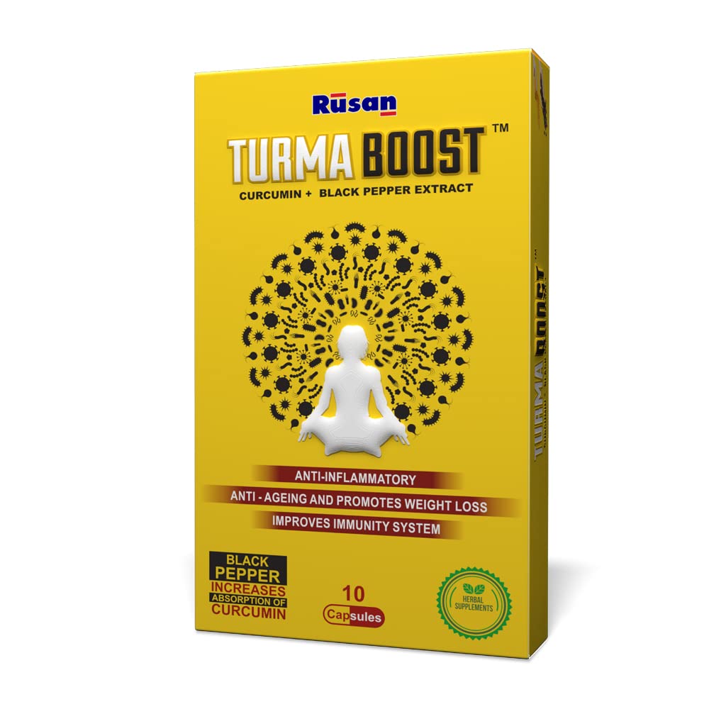 Turma Boost Curcumin + Black Pepper Extract, 10 Capsules, Pack of 10 Turma Boost Curcumin + Black Pepper Extract, 10 Capsules, Pack of 10