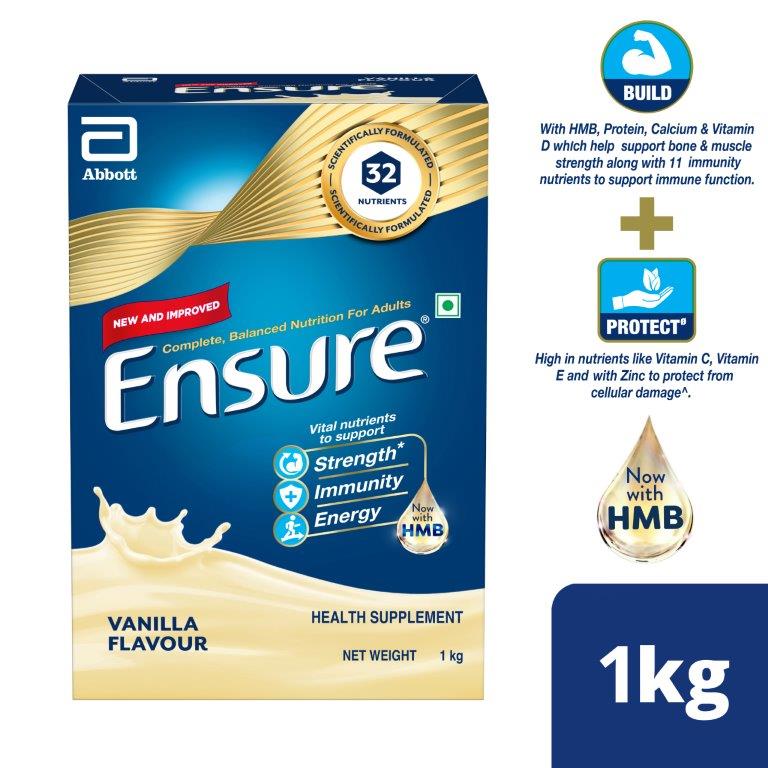 Ensure Vanilla Flavour Powder, 1 Kg Refill Pack Price, Uses, Side Effects, Composition Apollo
