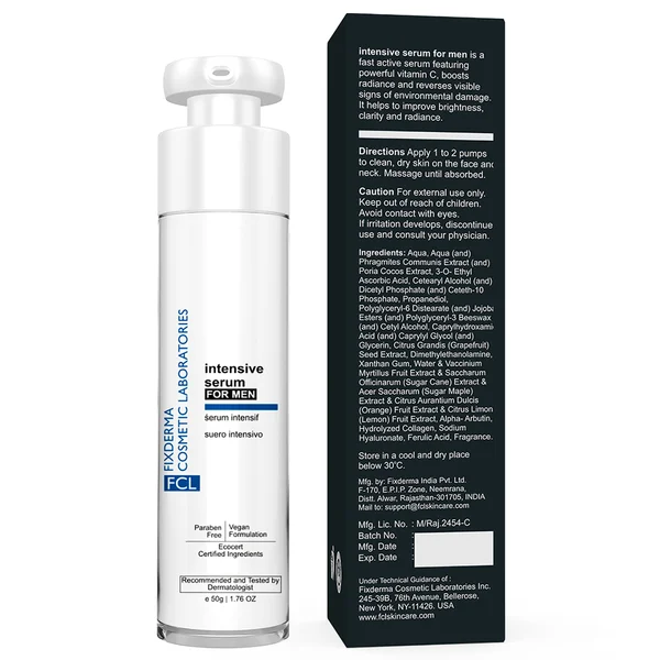 FCL Intensive Serum, 30ml - For Men, Regenerates & Improve Dull, Sallow Or Uneven Skin