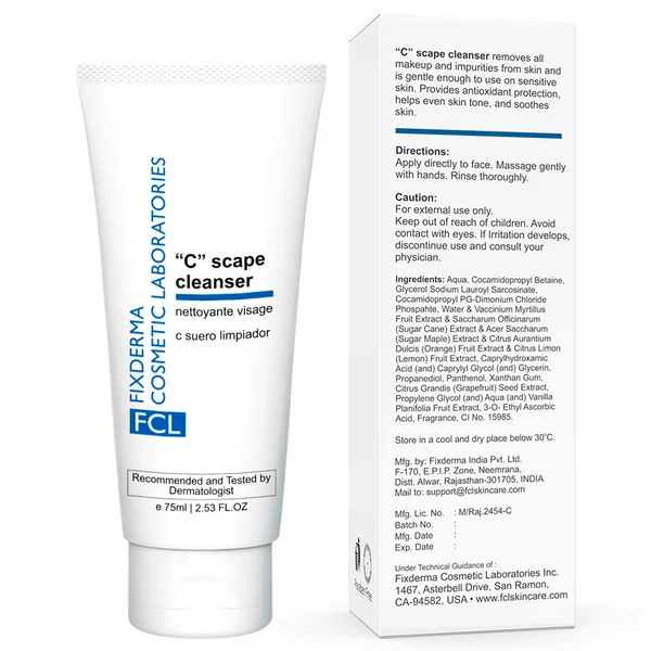 Fixderma Cosmetic Laboratories (FCL) C Scape Cleanser, 75 ml