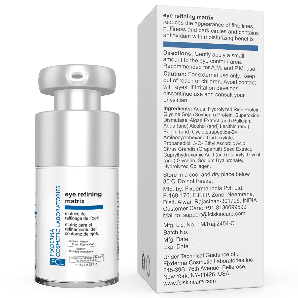 Fixderma Cosmetic Laboratories (FCL) Eye Refining Matrix Cream, 15 gm, Pack of 1 Fixderma Cosmetic Laboratories (FCL) Eye Refining Matrix Cream, 15 gm, Pack of 1