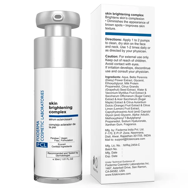 FCL Skin Brightening Complex Serum, 30g - Hydrates, Moisturizes & Improves Skin Texture