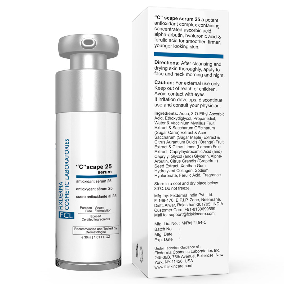Fixderma C Scape 25 Serum, 30 ml, Pack of 1 Fixderma C Scape 25 Serum, 30 ml, Pack of 1