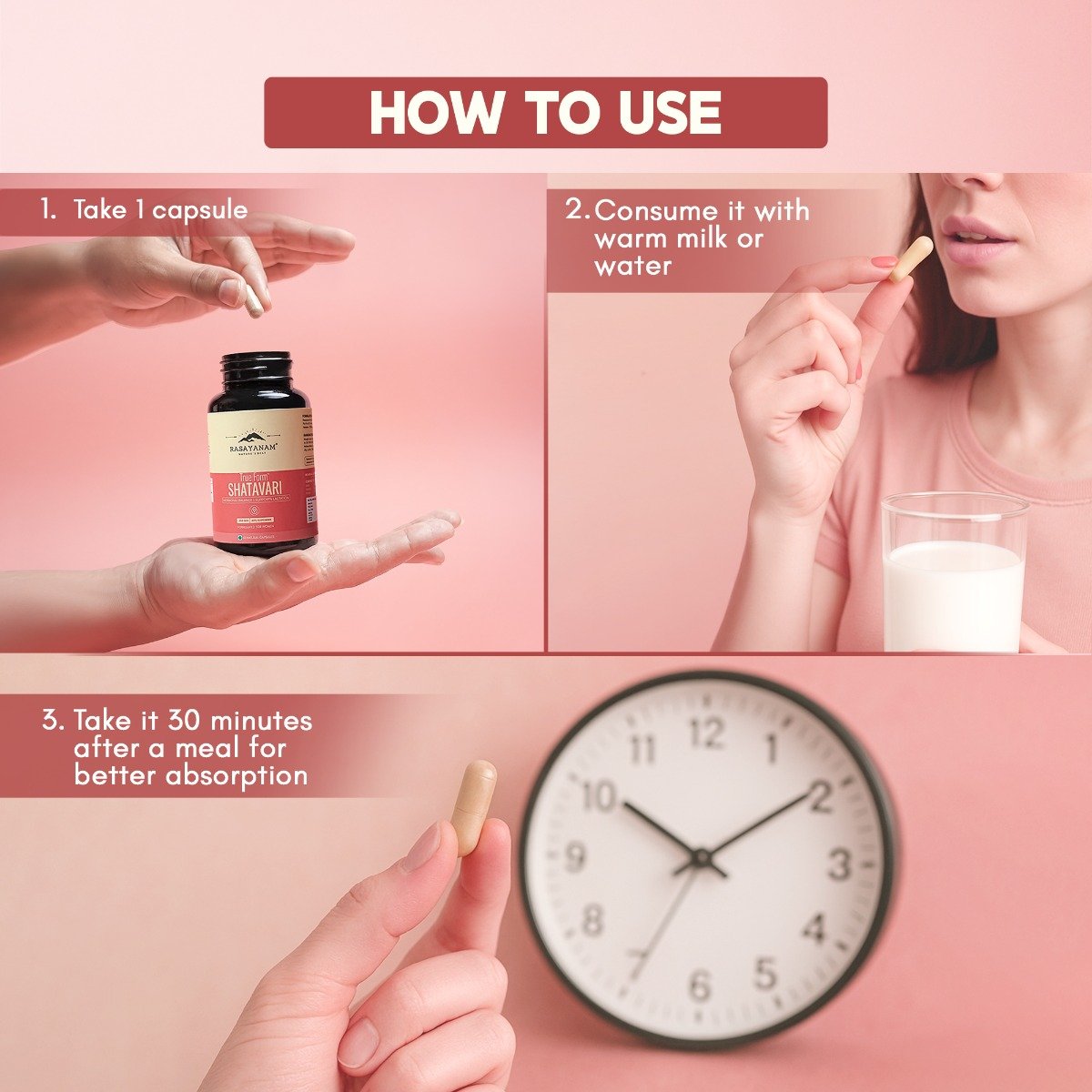 Rasayanam 500mg Shatavari for Women Natural, 60 Capsules, Pack of 1 Rasayanam 500mg Shatavari for Women Natural, 60 Capsules, Pack of 1