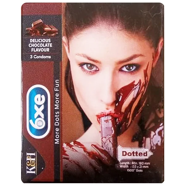 6Xe Chocolate Flavour Condoms, 3 Count