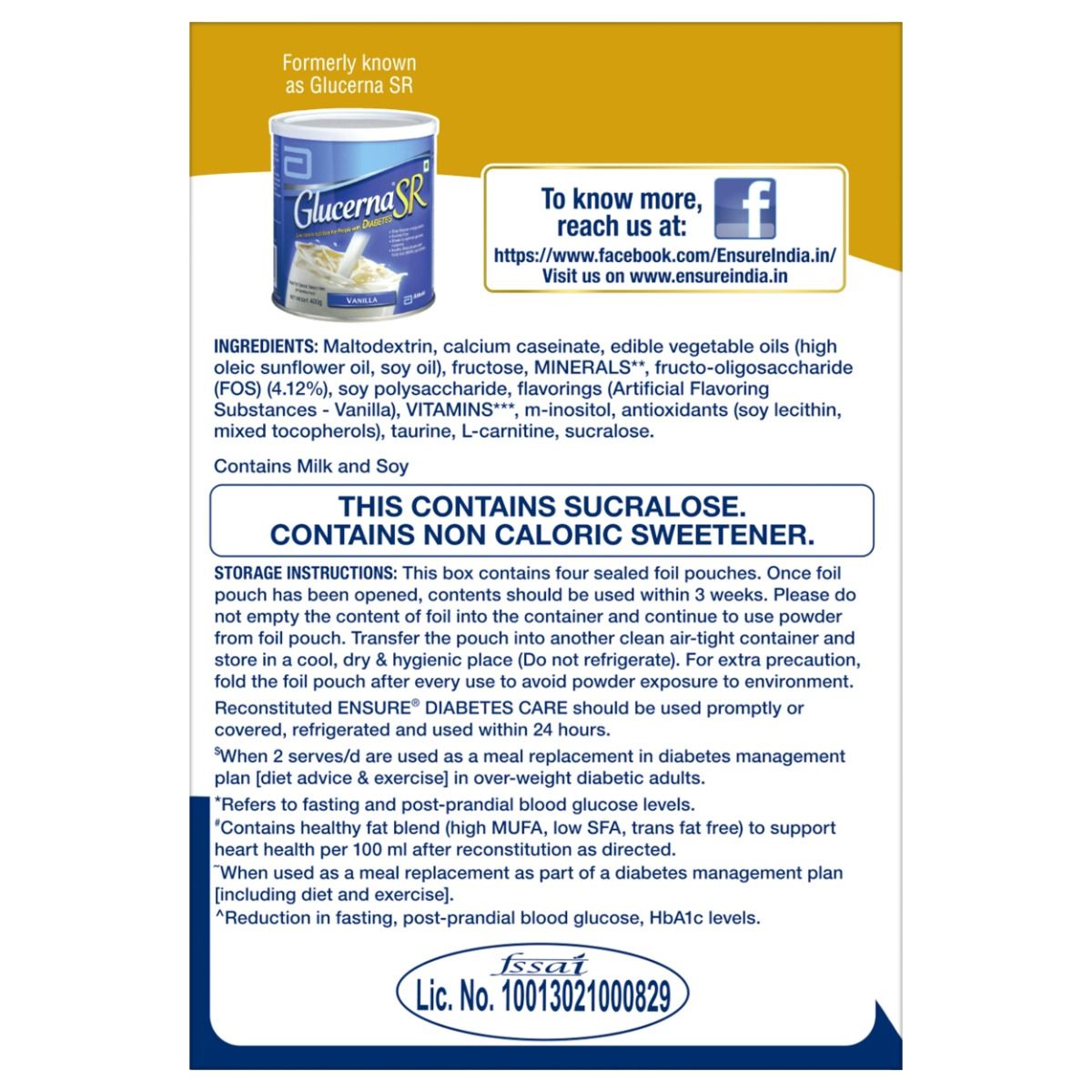 Ensure Diabetes Care Vanilla Delight Flavour Powder for Adults, 2 kg