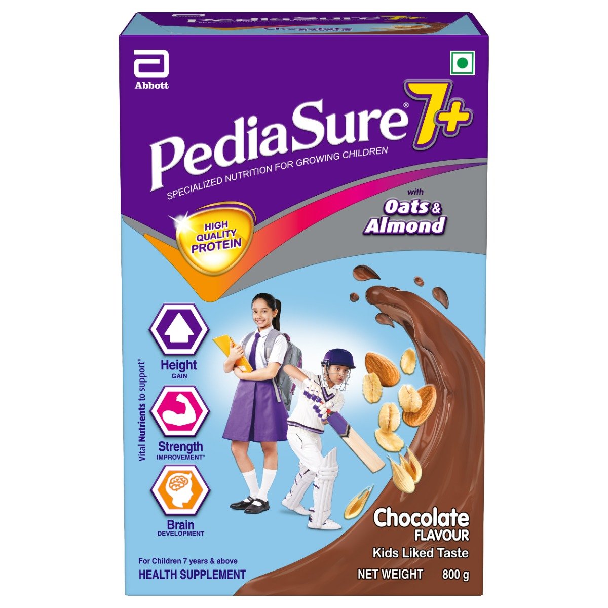 Pediasure 7+ Chocolate Flavour Specialized Nutrition Powder for Growing Children, 800 gm, Pack of 1 Pediasure 7+ Chocolate Flavour Specialized Nutrition Powder for Growing Children, 800 gm, Pack of 1