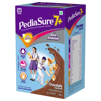 Pediasure 7+ Chocolate Flavour Specialized Nutrition Powder for Growing Children, 800 gm, Pack of 1