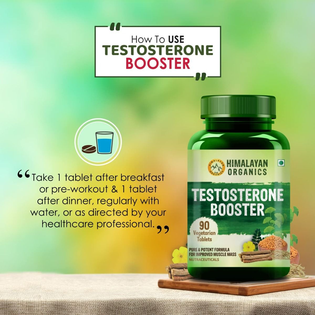 Himalayan Organics Testosterone Booster, 90 Tablets Price, Uses, Side