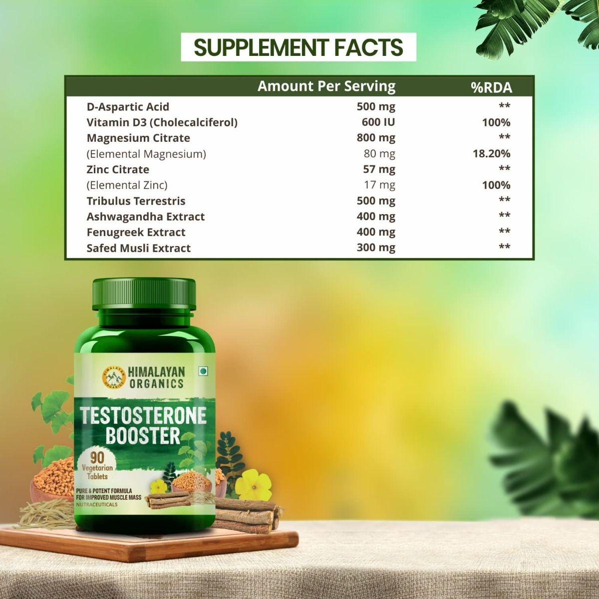 Himalayan Organics Testosterone Booster, 90 Tablets Price, Uses, Side