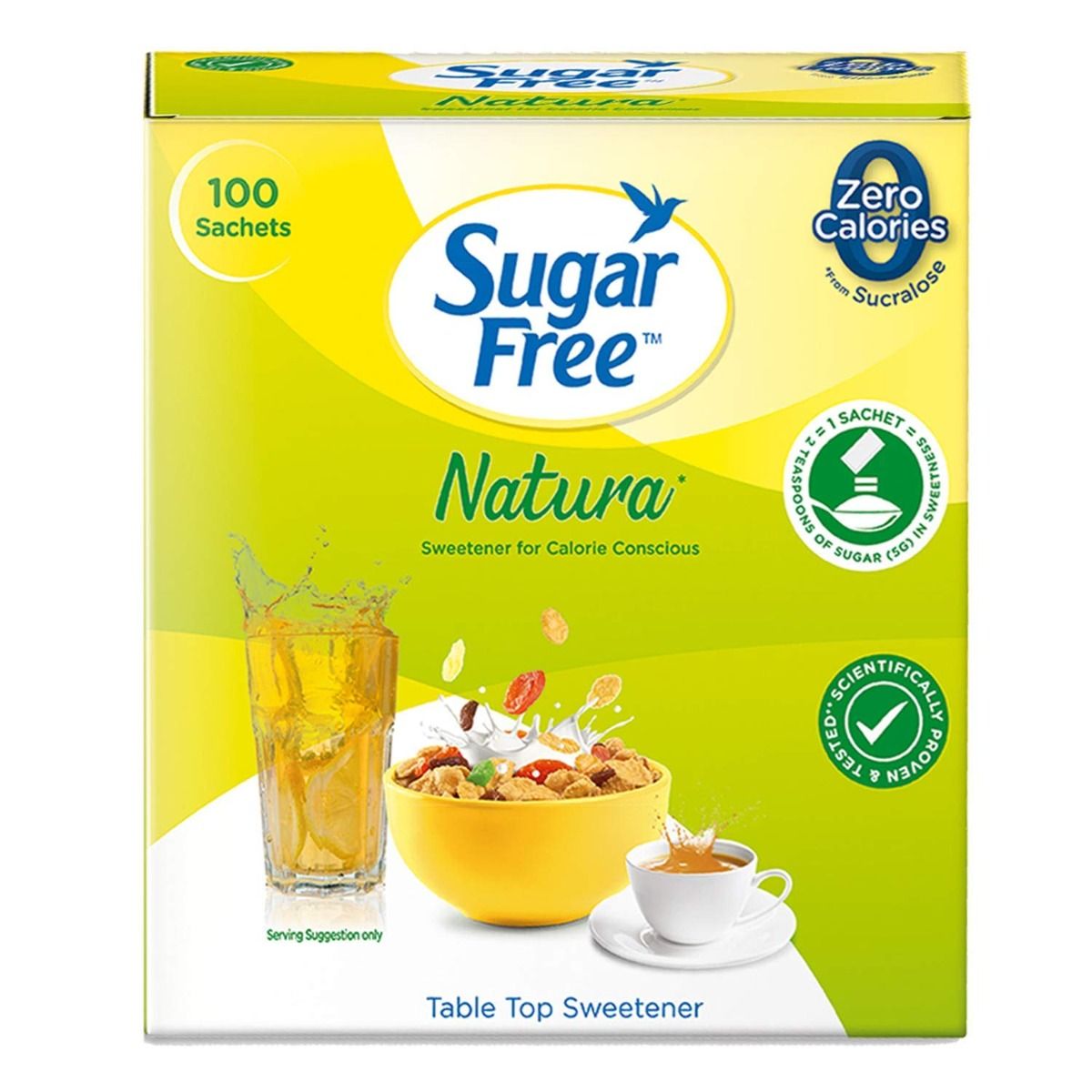Sugar Free Natura Low Calorie Sugar Substitute, 100 Sachets Price, Uses