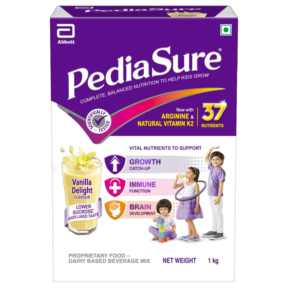 Buy Pediasure Complete, Balanced Nutrition Vanilla Delight Flavour Nutrition Drink Powder for Kids Growth, 1 kg Online