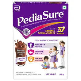 Pediasure Complete, Balanced Nutrition Premium Chocolate Flavour Nutrition Drink Powder for Kids Growth, 400 gm, Pack of 1