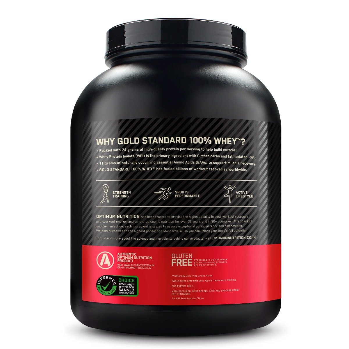 Optimum Nutrition (ON) Gold Standard 100% Whey Protein Cookies & Cream Flavour Powder, 2.27 kg, Pack of 1 Optimum Nutrition (ON) Gold Standard 100% Whey Protein Cookies & Cream Flavour Powder, 2.27 kg, Pack of 1