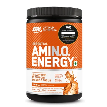 Optimum Nutrition (ON) Essential Amino Energy Orange Flavour Powder, 270 gm
