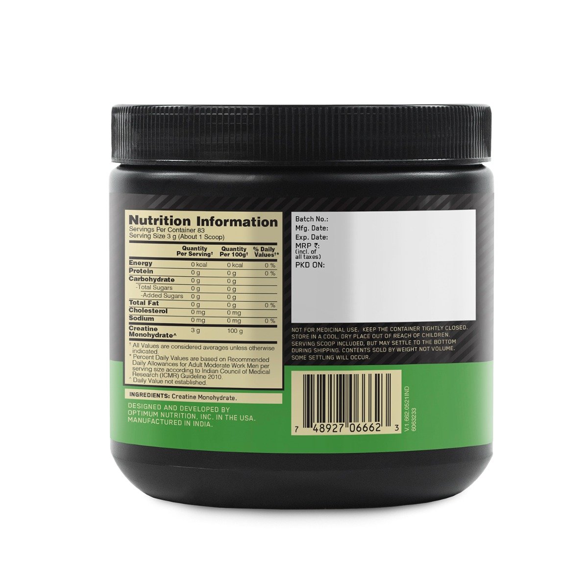 Optimum Nutrition (ON) Micronised Creatine Unflavour Powder, 250 gm, Pack of 1 Optimum Nutrition (ON) Micronised Creatine Unflavour Powder, 250 gm, Pack of 1