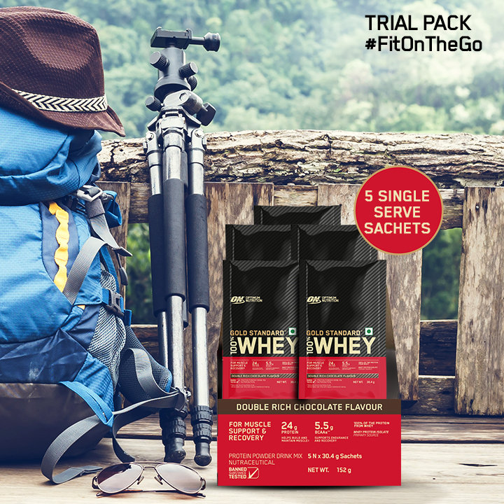 Optimum Nutrition (ON) Gold Standard 100% Whey Protein Double Rich Chocolate Flavour Powder, 5 Sachets x 30.4 gm, Pack of 1 Optimum Nutrition (ON) Gold Standard 100% Whey Protein Double Rich Chocolate Flavour Powder, 5 Sachets x 30.4 gm, Pack of 1