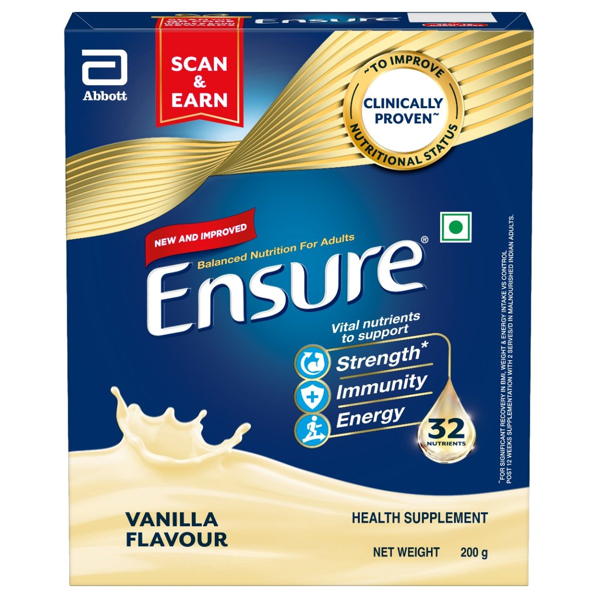 Ensure Balanced Nutrition Vanilla Flavour Powder for Adults, 200 gm, Pack of 1 Ensure Balanced Nutrition Vanilla Flavour Powder for Adults, 200 gm, Pack of 1
