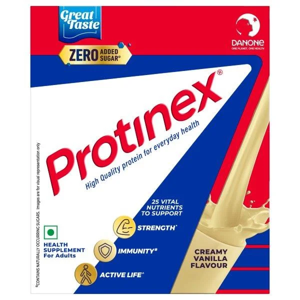 Protinex Creamy Vanilla Flavour Nutrition Powder for Adults, 200 gm Refill Pack, Pack of 1