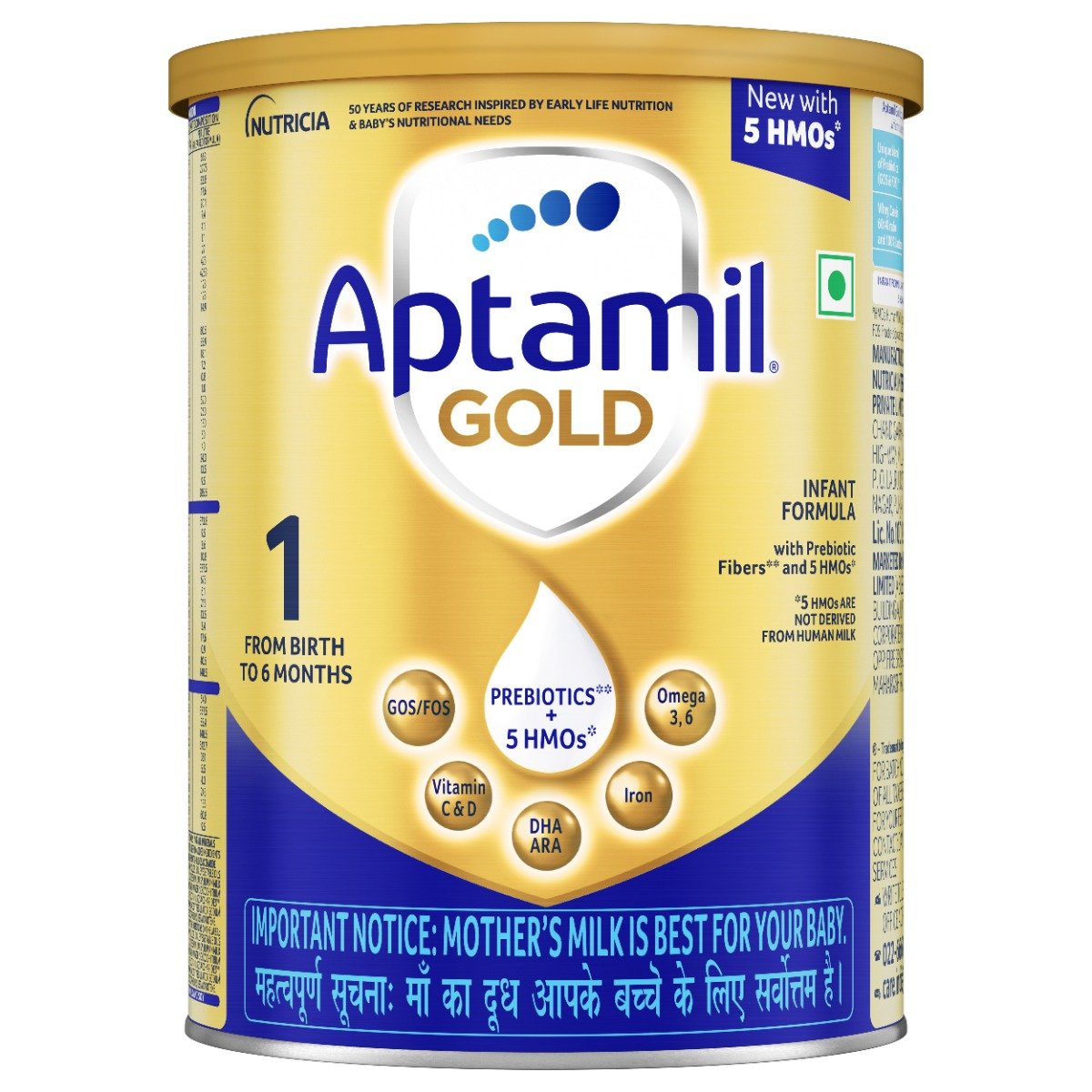 Aptamil Gold Infant Formula Stage 1 Powder, 400 gm Tin, Pack of 1 Aptamil Gold Infant Formula Stage 1 Powder, 400 gm Tin, Pack of 1
