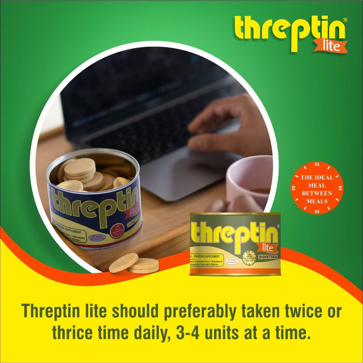 Threptin Lite HighProtein Supplement Diskette 275 gm Price, Uses, Side