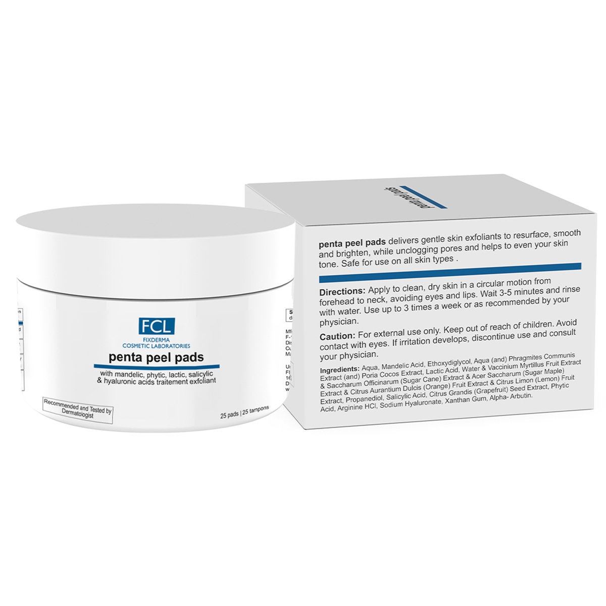 Fixderma Penta Peel Pads, 25 count, Pack of 1 Fixderma Penta Peel Pads, 25 count, Pack of 1