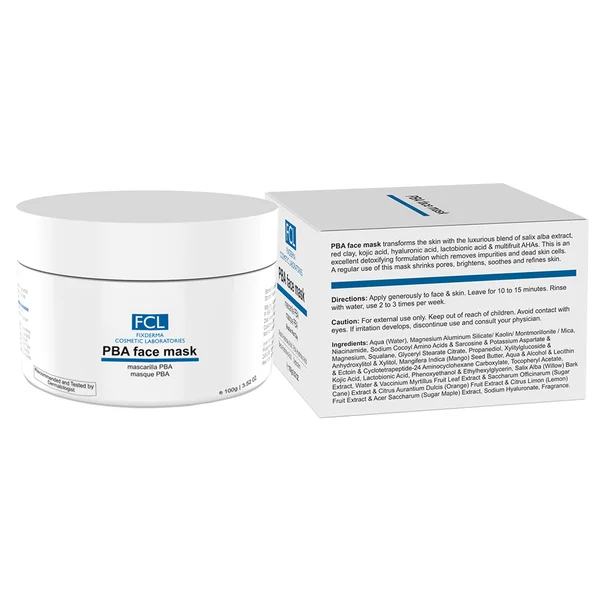 FCL Brightening Face Mask, 100g - PHA-BHA-AHA, Kojic Acid, Shrink Open Pores & Glowing Skin