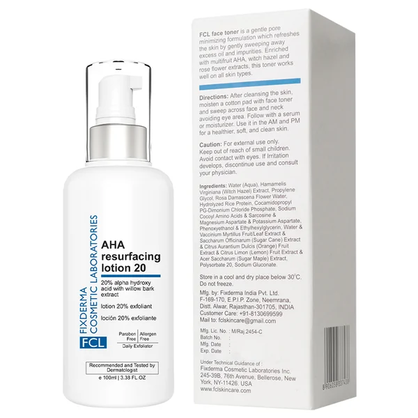 Fixderma Fcl Aha Resurfacing Lotion 20,100 ml