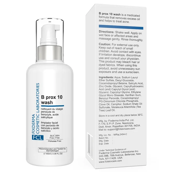 Fixderma B Prox 10 Wash, 100 ml, Pack of 1
